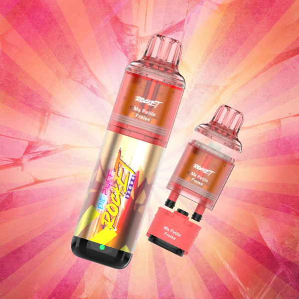 Big Puff Rocket 32000 puffs - Ma Petite Fraise 20mg. 32k Puffs. Grosse Puff Rechargeable