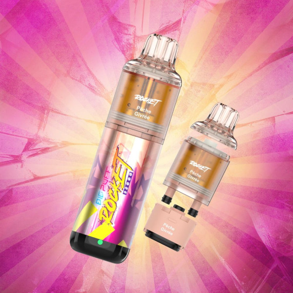 Big Puff Rocket 32000 puffs - Pêche Givrée 20mg. 32k Puffs. Grosse Puff Rechargeable