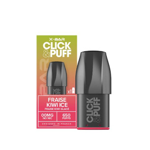 CartoucheFraise Kiwi Ice - Click & Puff de X-Bar