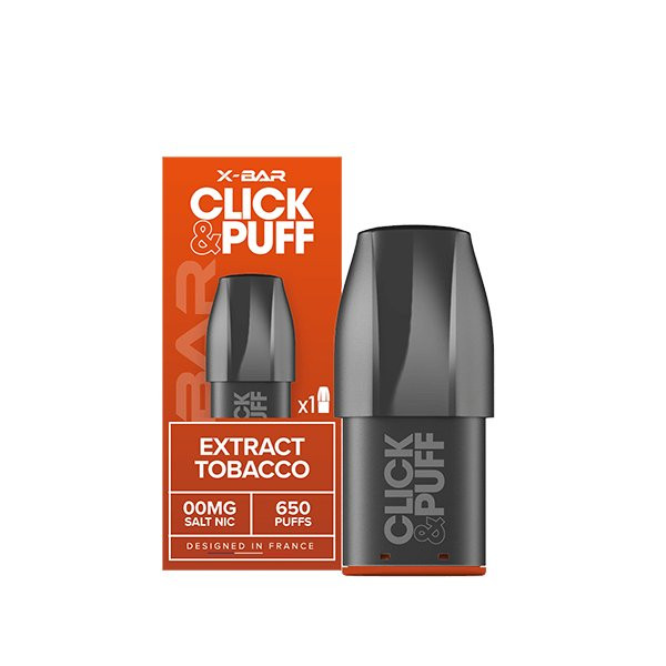 Cartouche Extract Tobacco - Click & Puff de X-Bar