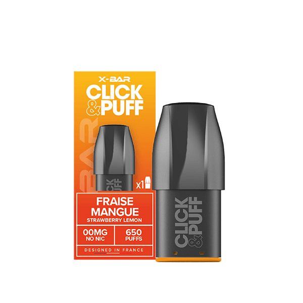 Cartouche Fraise Mangue - Click & Puff de X-Bar